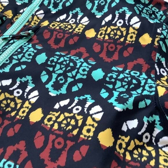 Aperture Size Medium M Intricate Funky Pattern Blue Snowboard Ski Coat Winter - Picture 7 of 15